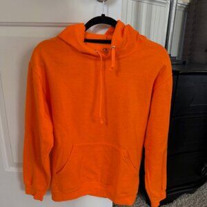 Orange Men's Size S Soft Orange Hoodie Sweatshirt